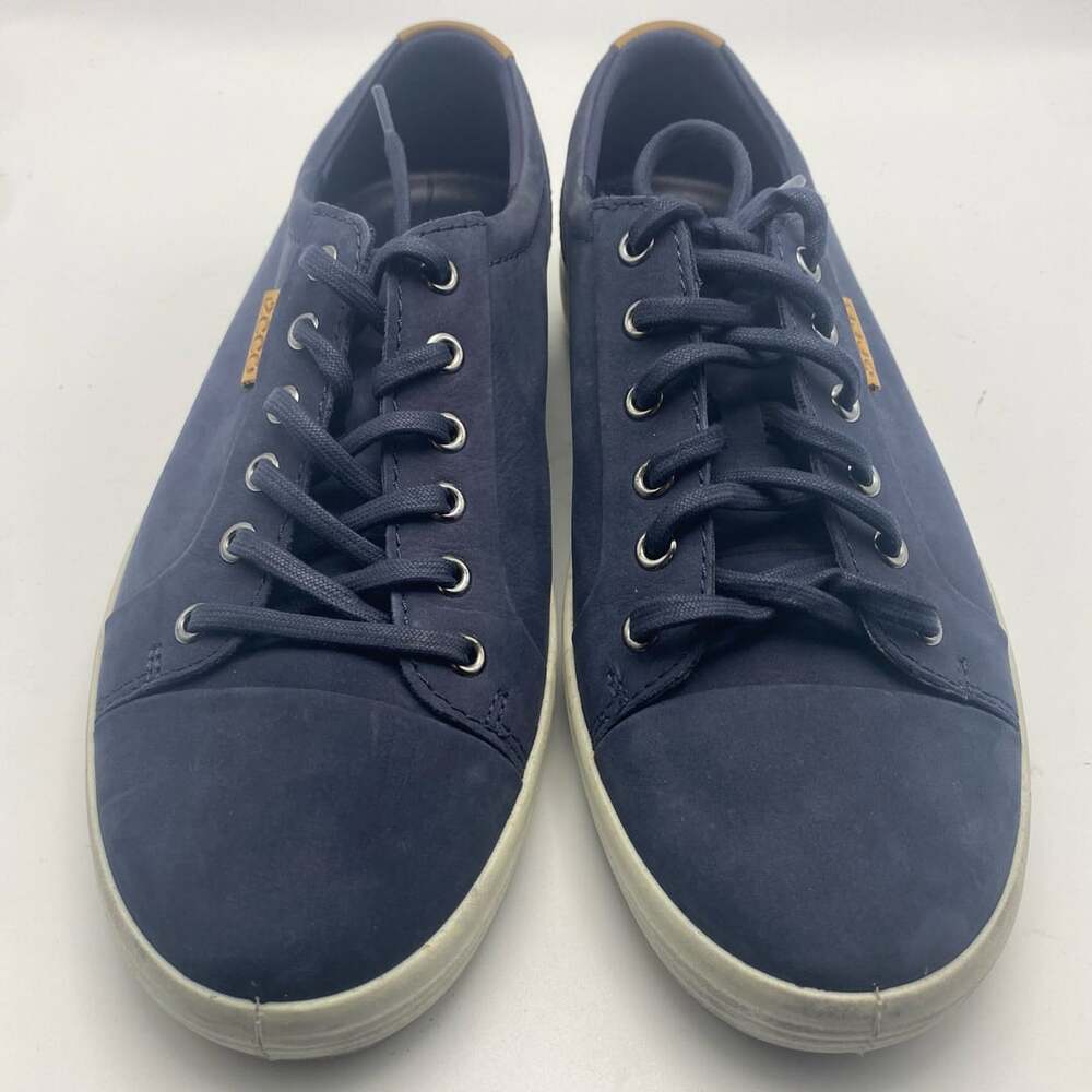 Ecco Soft 7 Size 41 Blue Nubuck Leather Sneakers